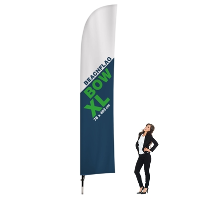 BeachFlag Bow - XL - 78x403 cm - Inkl. Druck