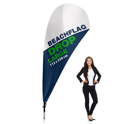 BeachFlag Drop - LARGE - 112x238 cm - Inkl. Druck