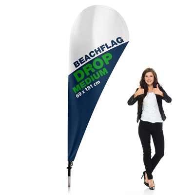 BeachFlag Drop - MEDIUM - 69x181 cm - Inkl. Druck