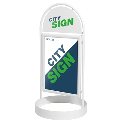 City Sign Weiß Kundenstopper