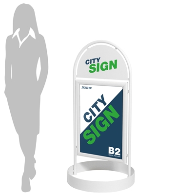 City Sign Weiß Kundenstopper - 50x70 cm