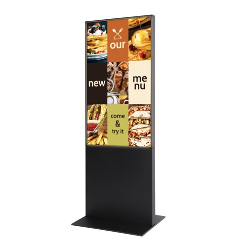 Smart-Line Totem Digitale Infostele mit 55" Display - Schwarz