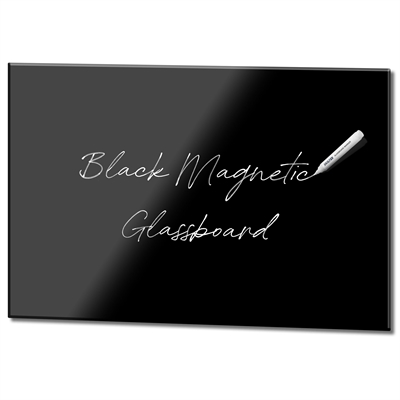 Glasboard Magnetisch - Schwarz - 60x40 cm