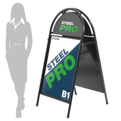 SteelPro Schwarz Kundenstopper - 70x100 cm