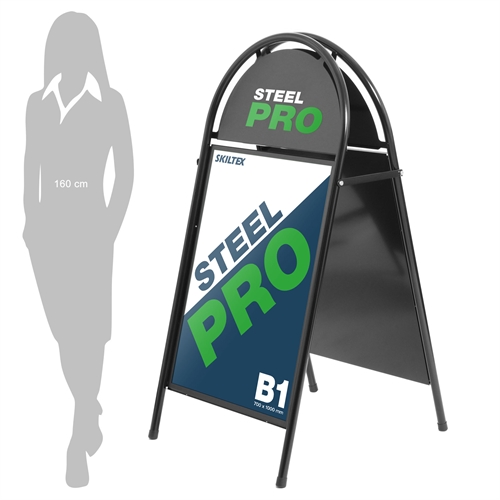 SteelPro Schwarz Kundenstopper - 70x100 cm