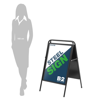 SteelSign Schwarz Plakatständer - 50x70 cm