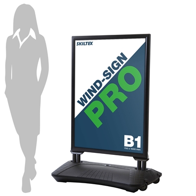 Wind-Sign Pro Schwarz Kundenstopper - DIN B1 - 70x100 cm