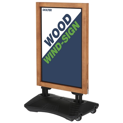 Wood Wind-Sign Kundenstopper
