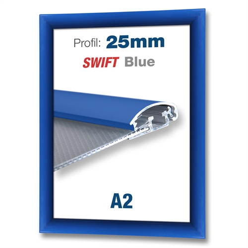 Blau Swift Klapprahmen mit 25 mm-Profil - DIN A2