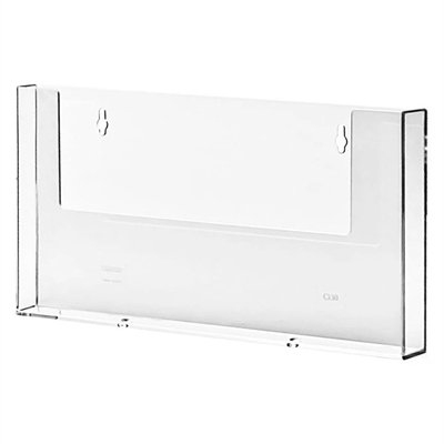 Taymar® Acryl Querformat Prospekthalter für die Wand - DIN A4