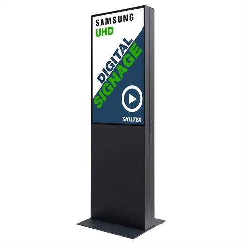 Doppelseitige Smart-Line Totem Digitale Infostele mit 43" Display - Schwarz