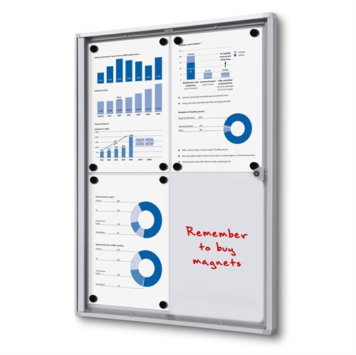 Economy Whiteboard Schaukasten für den Innenbereich 