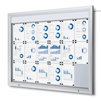 Premium LED Outdoor Whiteboard Schaukasten - 18xA4